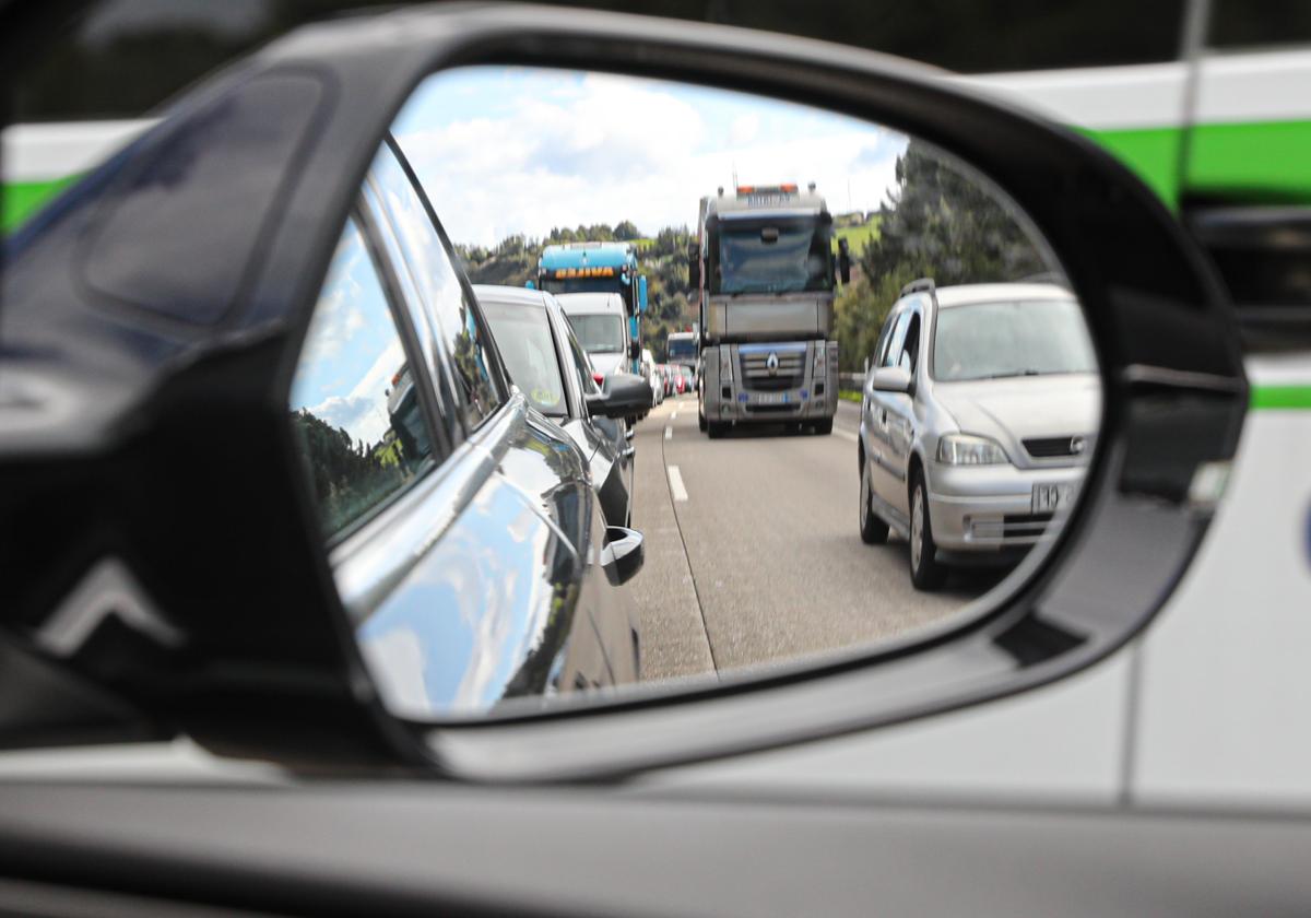 Atasco en una carretera.