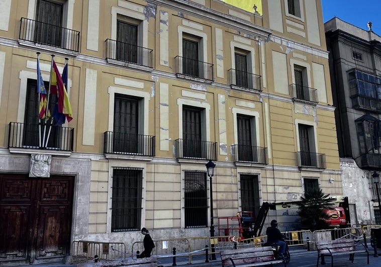 Aspecto de la fachada del palacio, esta semana pasada.