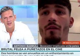 Antonio Barrul (izq.) entrevistado por Joaquín Prat para conocer su versión de los hechos.