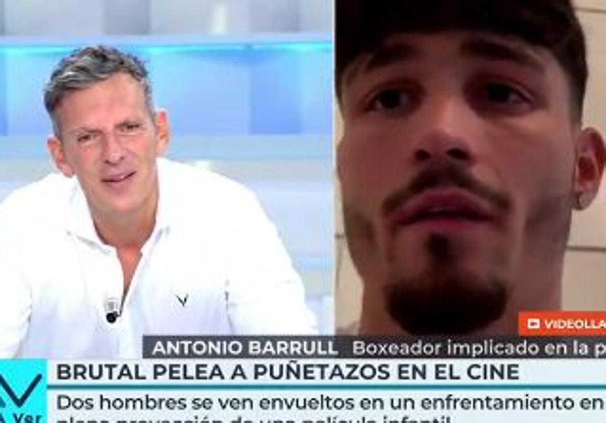 Antonio Barrul (izq.) entrevistado por Joaquín Prat para conocer su versión de los hechos.