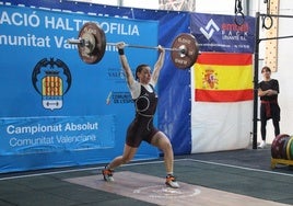 Cristina Flor durante la competición