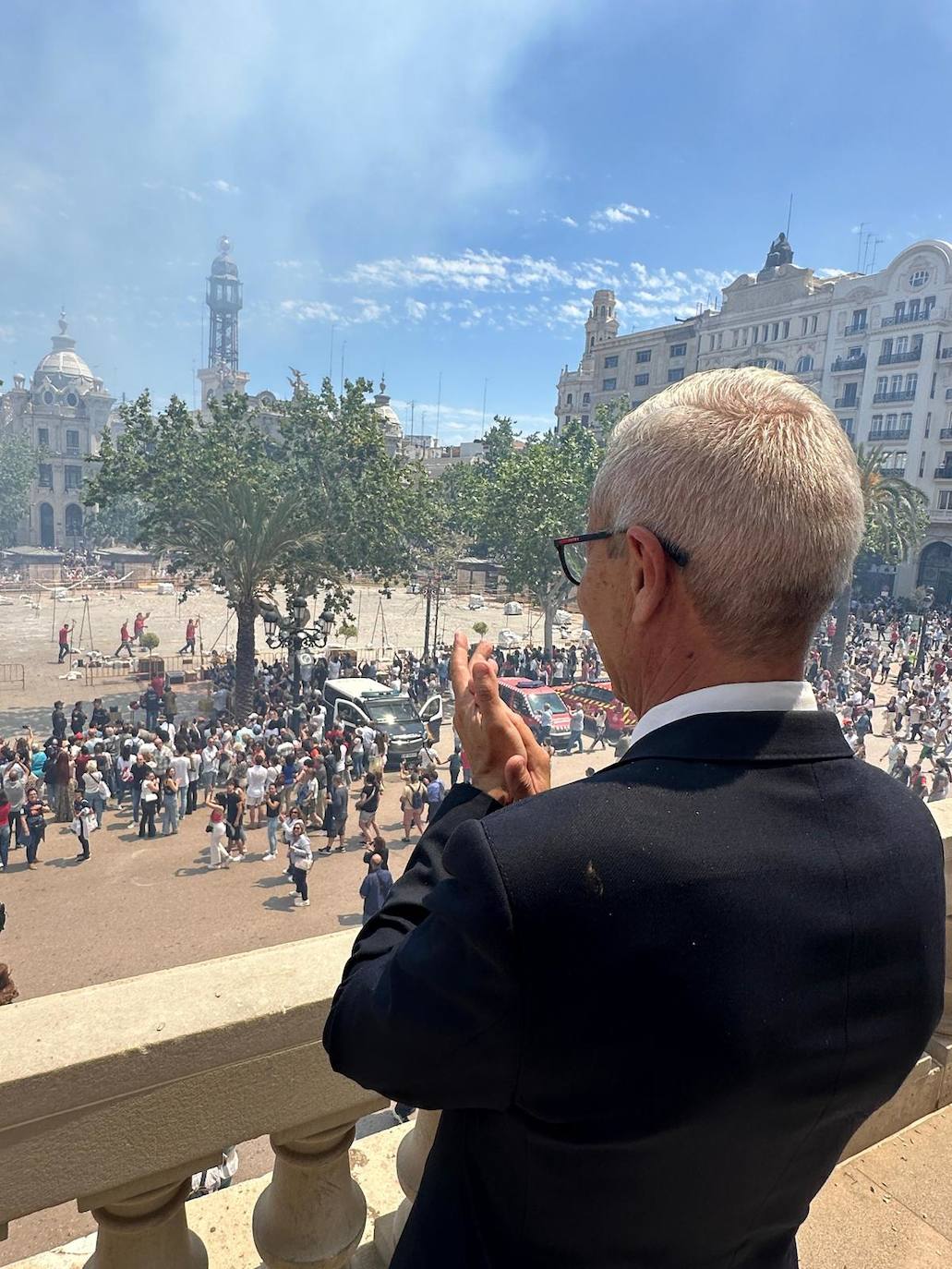Así ha sido la mascletà en honor a la Mare de Dèu en Valencia