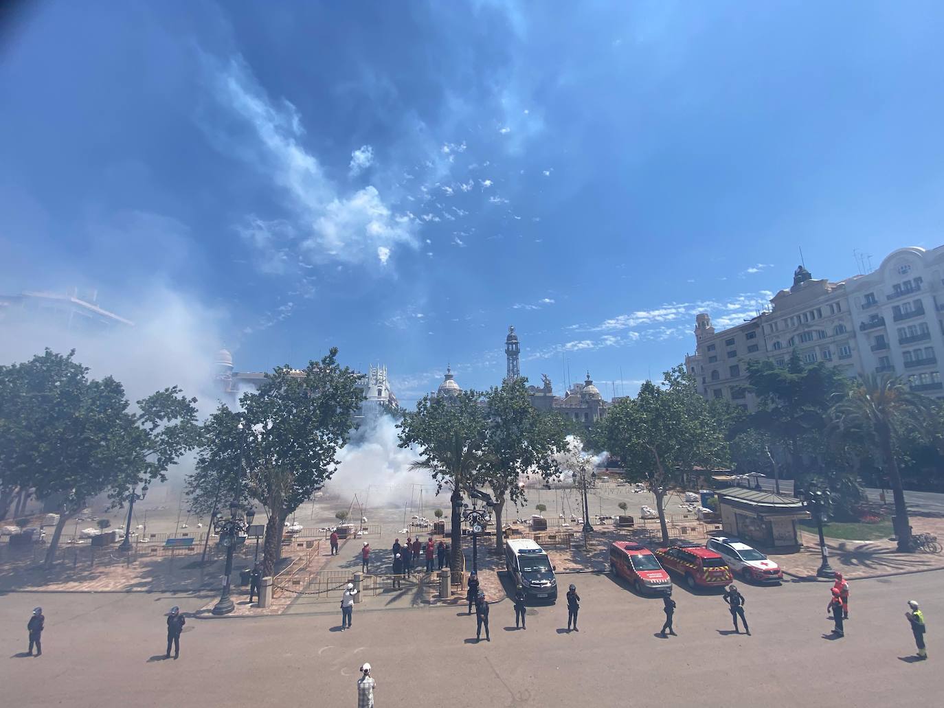 Así ha sido la mascletà en honor a la Mare de Dèu en Valencia