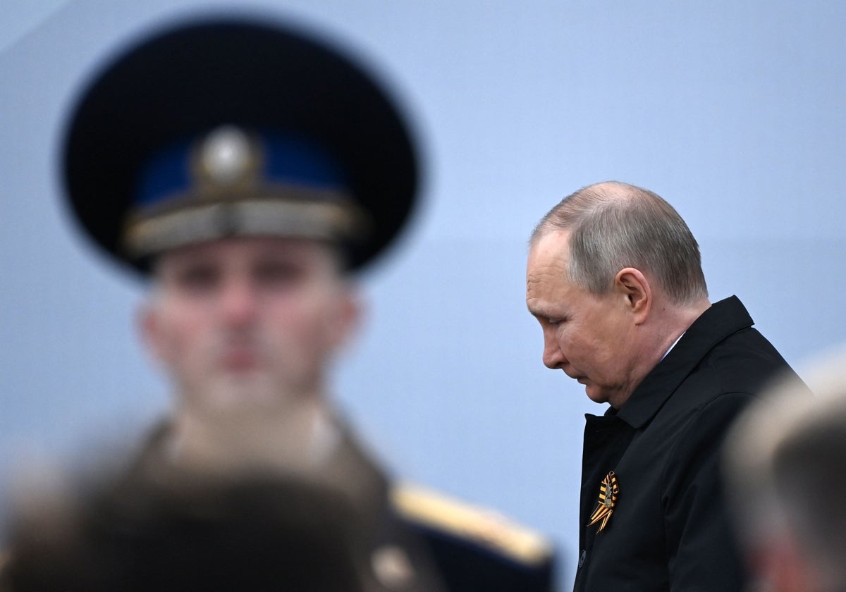 El presidente ruso Vladimir Putin, durante la celebración del desfile del Día de la Victoria en la Plaza Roja de Moscú.