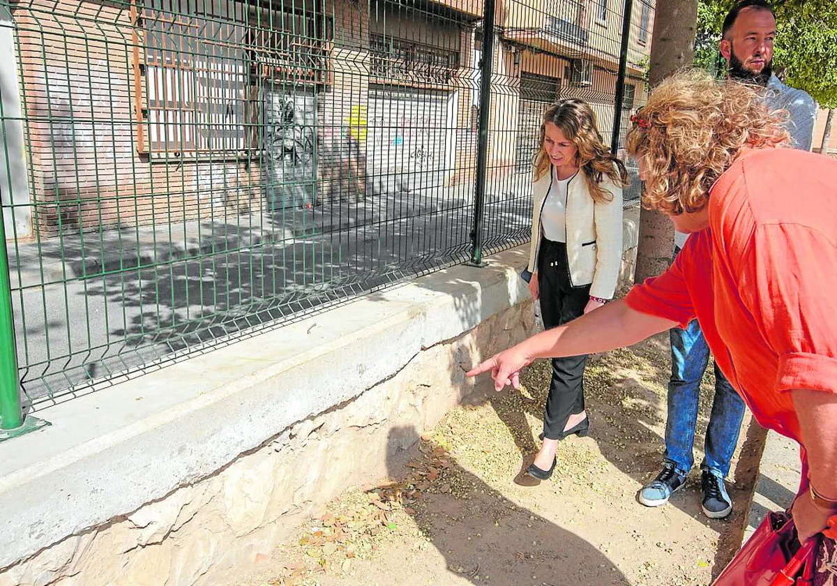 La reparación del muro del colegio de Monteolivete pone fin al riesgo de caída