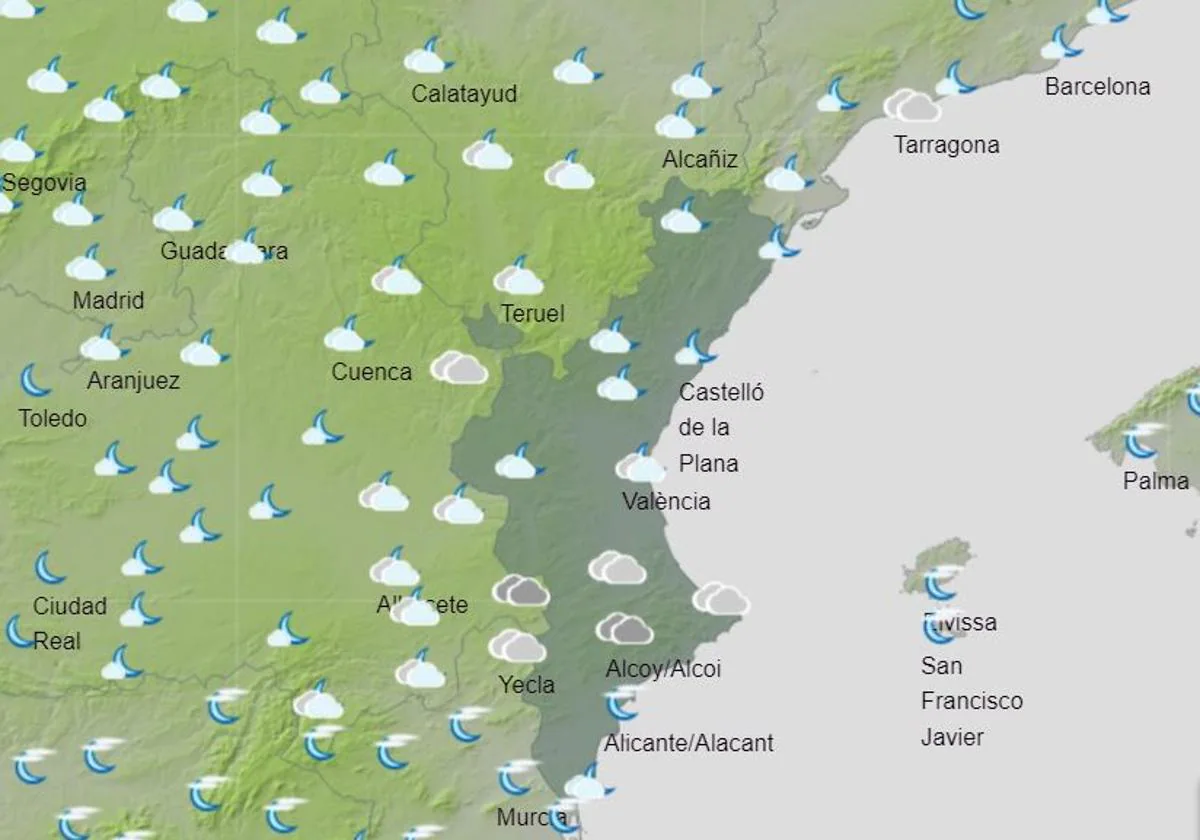 Aemet anuncia los días con mayor inestabilidad en la Comunitat: nubes, chubascos y tormentas ocasionales