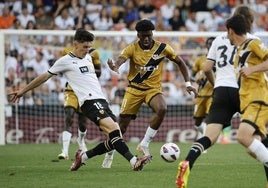 Pepelu, en el partido contra el Rayo en Mestalla.