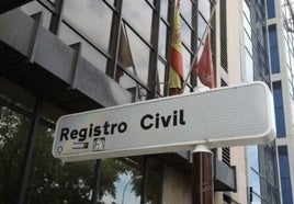 Antiguo registro civil en Valencia, en una imagen de archivo.