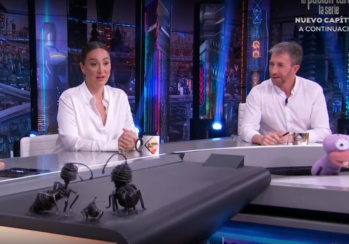 Tamara Falcó y Pablo Motos en 'El Hormiguero'.