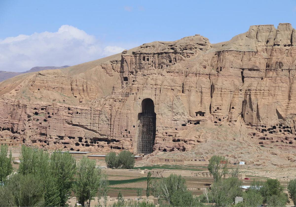 El valle de Bamiyán, a unos 130 kilómetros de la Kabul, en el hogar de uno de los sitios declarados Patrimonio de la Humanidad por la UNESCO.