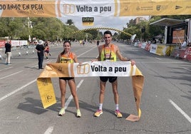 María Ureña y Nacho Giménez, con la cita que han cortado como ganadores de la Volta a Peu