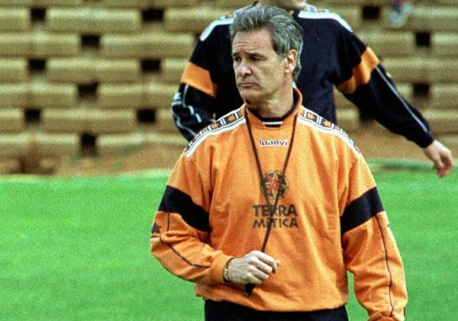 Claudio Ranieri en un entrenamiento del Valencia CF.