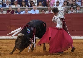 Roca Rey, el pasado domingo en el Coso de Los Califas de Córdoba.