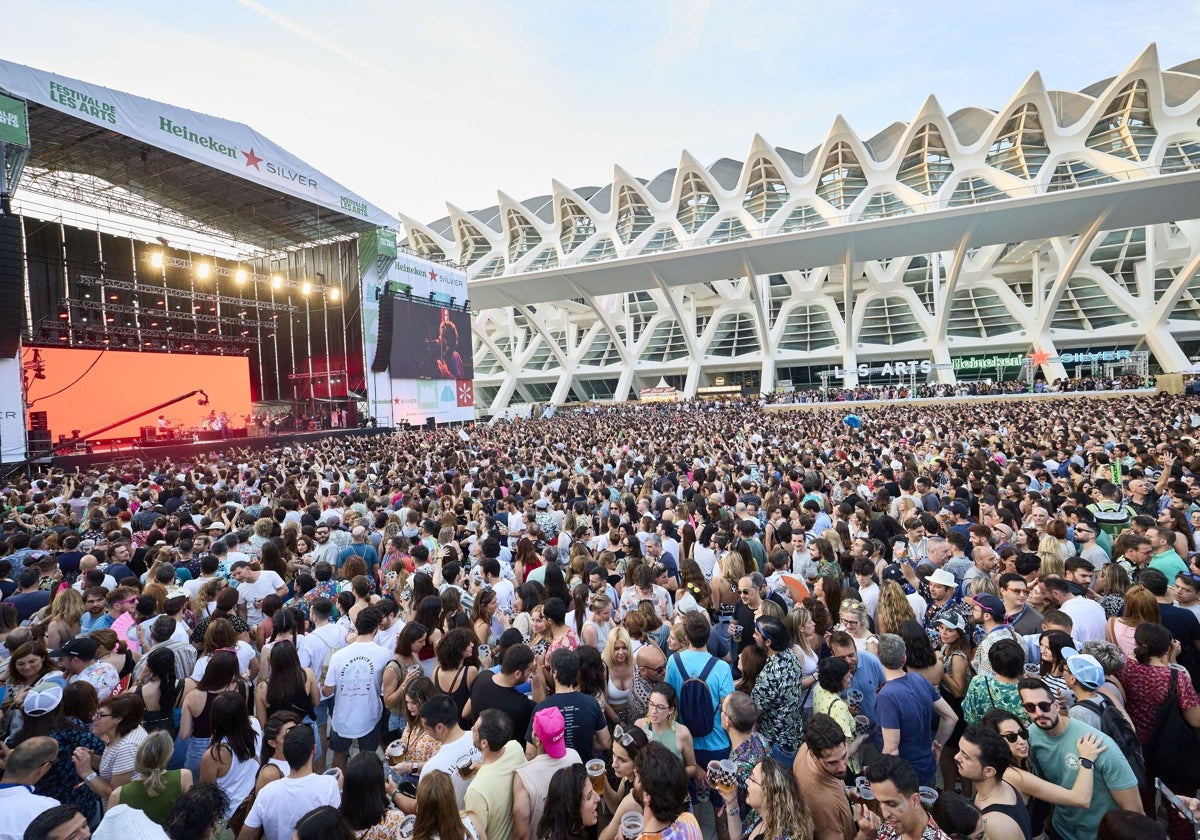 El Festival de Les Arts, una de las multitudinarias citas musicales que en apenas unas semanas tendrá lugar en la Ciudad de las Artes y las Ciencias de Valencia.