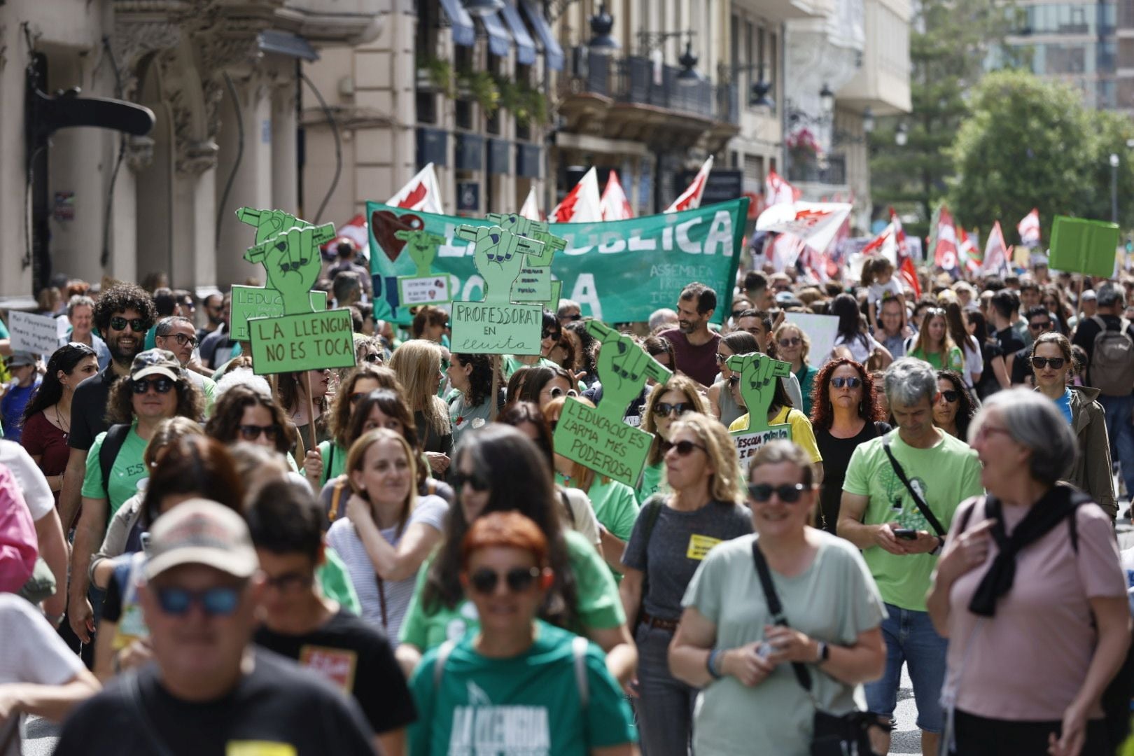 Fotos de la huelga educativa en la Comunitat