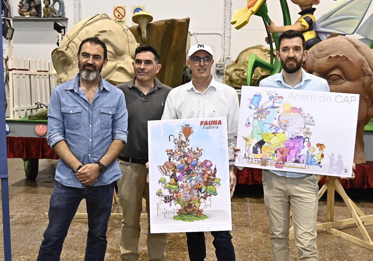 Fotos de los bocetos de las fallas municipales de 2025