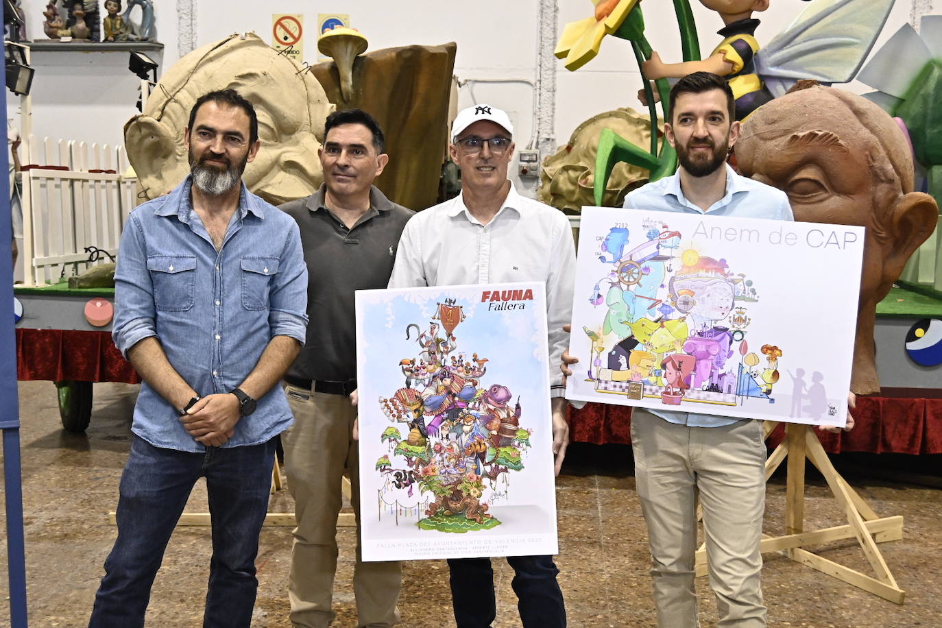 Fotos de los bocetos de las fallas municipales de 2025