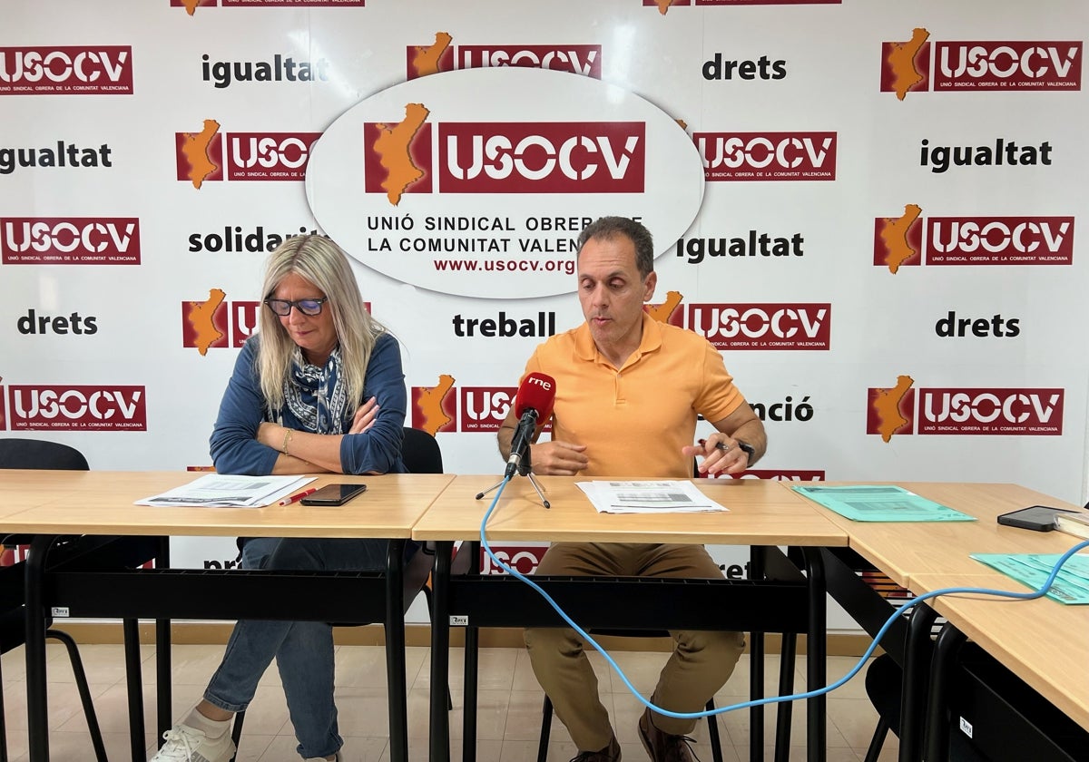 Maica Imbernón y Vicente Forner, en la presentación del estudio sobre el mercado laboral.