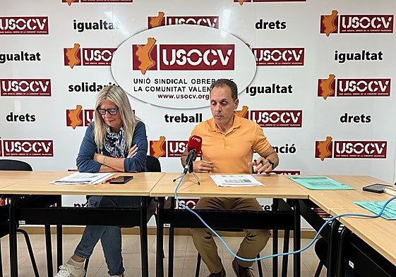 Maica Imbernón y Vicente Forner, en la presentación del estudio sobre el mercado laboral.