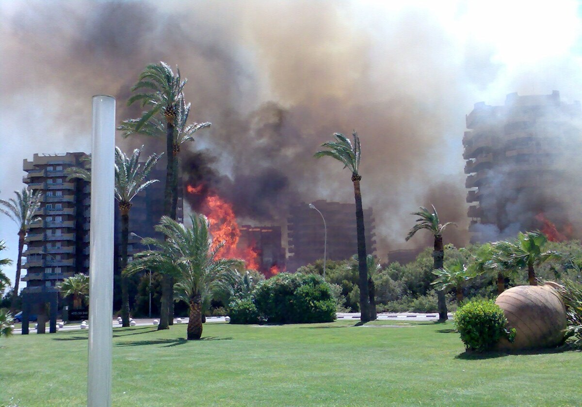 Un incendio en El Saler alarma durante unos minutos a los vecinos