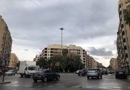 Día de lluvia en la ciudad de Valencia.