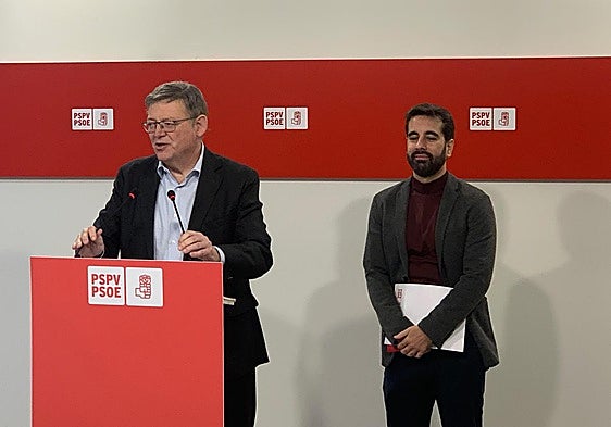 Ximo Puig, junto a José Muñoz, síndic del PSPV.