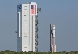 Cohete tripulado CST-100 Starliner de la NASA y Boeing en Cabo Cañaveral.