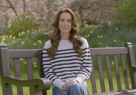 Kate Middleton, en los jardines de Windsor, desde donde anunció que padece cáncer.