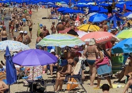 Vista de la playa de Levante de Benidorm, este miércoles 29 de mayo.