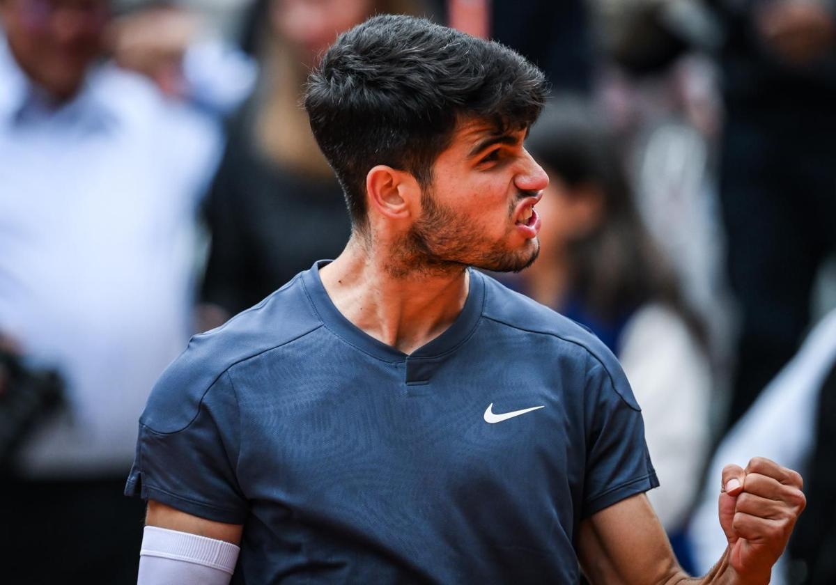 Alcaraz, en Roland Garros.