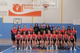 El equipo femenino Alevín del C.B. Genovés.