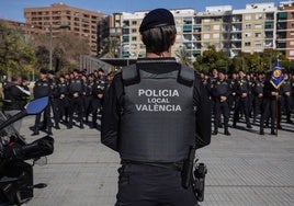 Presentación de la Unidad de Seguridad, Apoyo y Prevención (USAP) de la Policía Local de Valencia, en imagen de archivo.