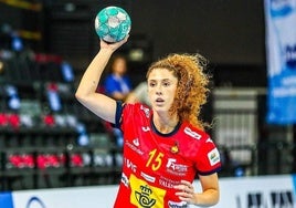 Claudia Juan durante un partido