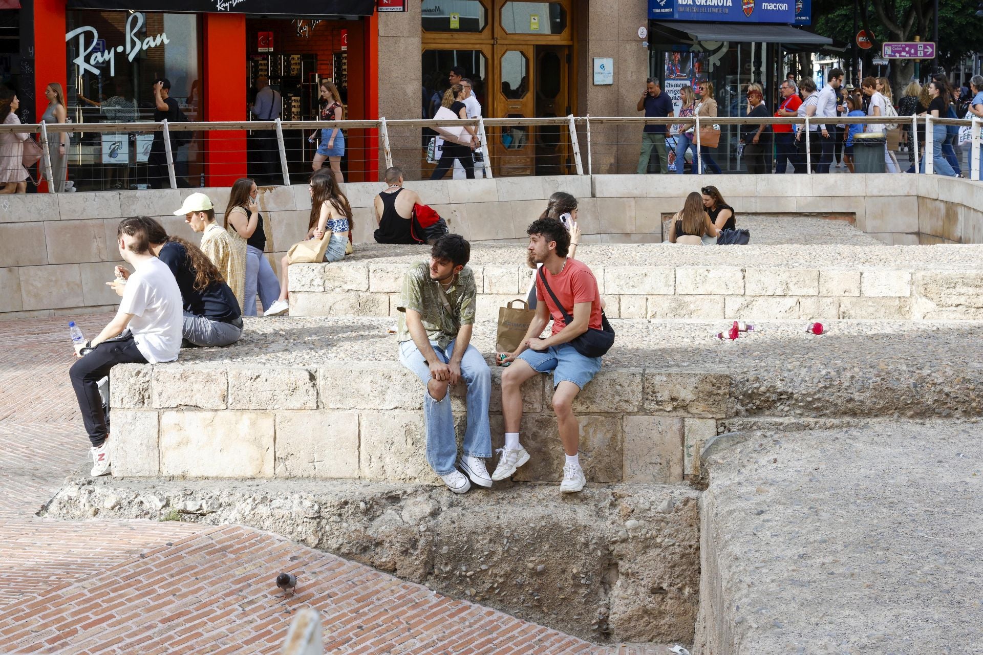 Ruinas de la plaza de los Pinazo, punto de encuentro en Valencia