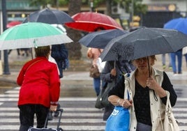 Un día de lluvia en Valencia.