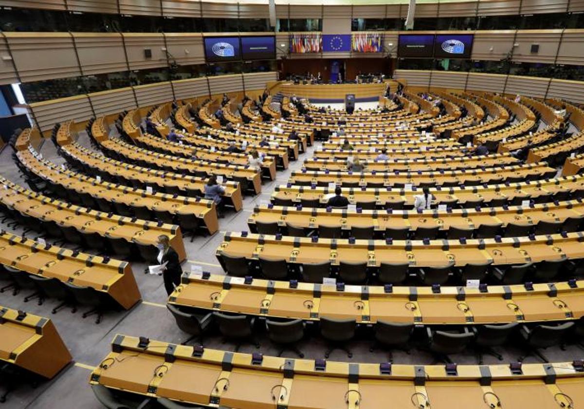 Vista del Parlamento Europeo en Bruselas,