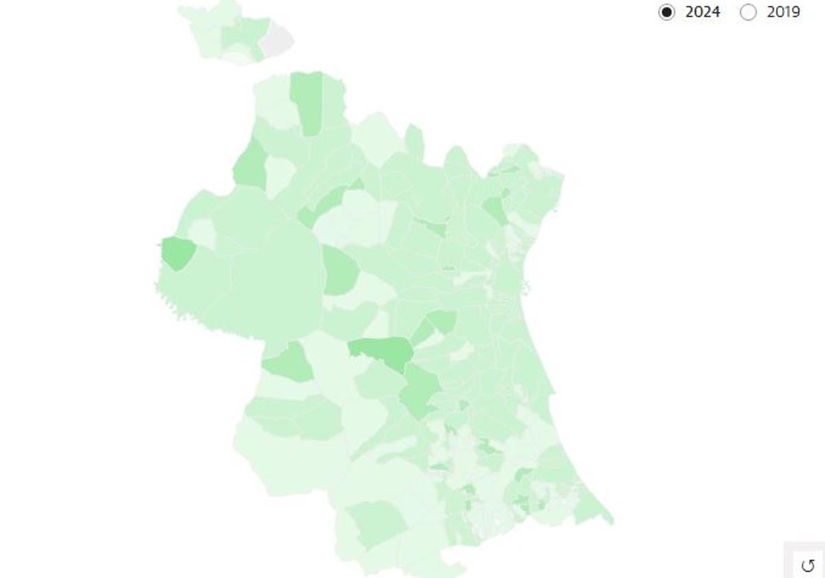 Resultados de Vox en las Europeas 2024: aumenta su poder en los pueblos de interior de Valencia