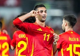 Ferran Torres, con la selección española.