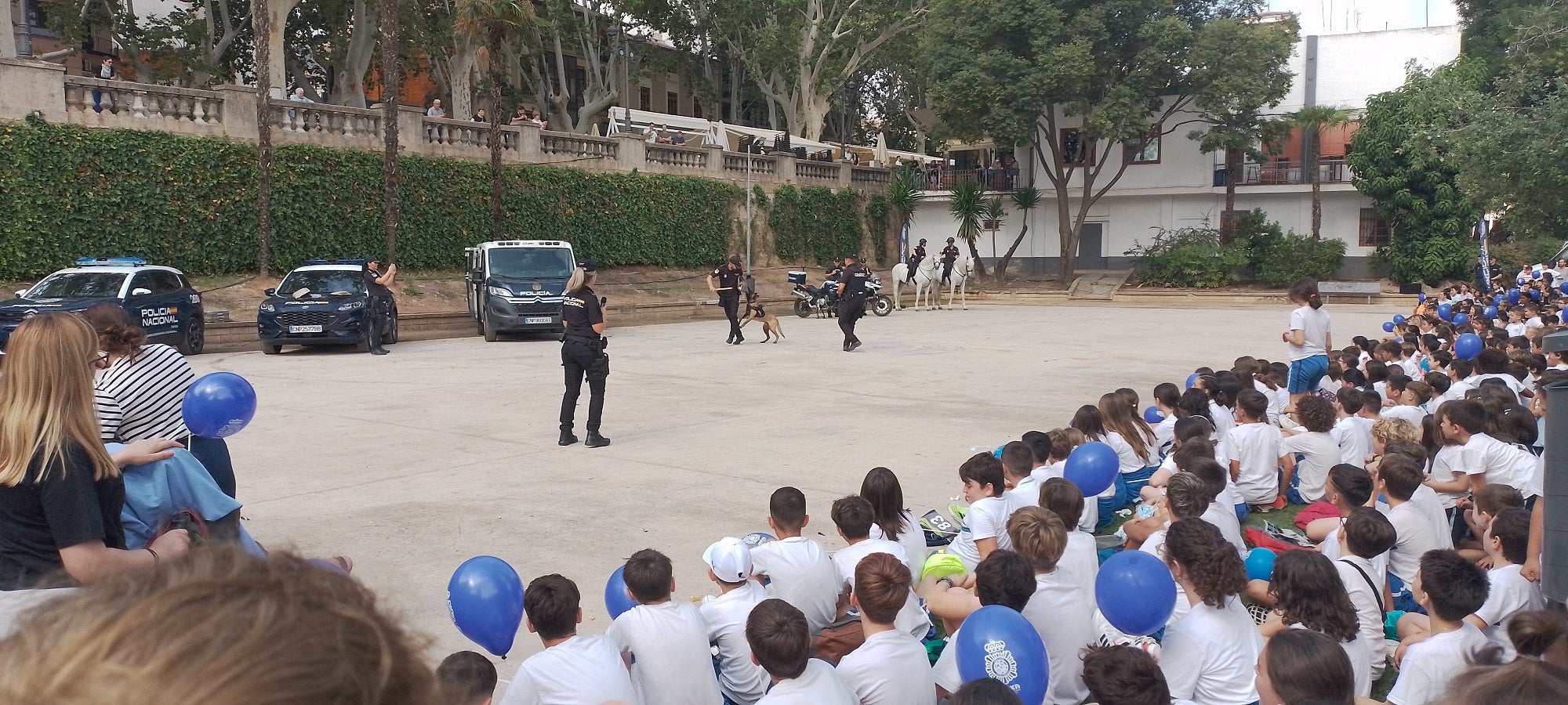 Un momento de la exhibición de la Unidad Canina de la Policía Nacional.