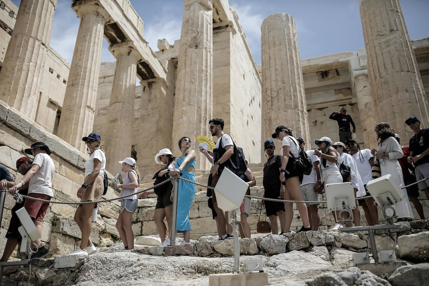 Fotos: la primera ola de calor del verano invade Grecia