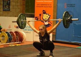 Andrea Bernia durante su participación en el Campeonato Junior de la Comunidad Valenciana.