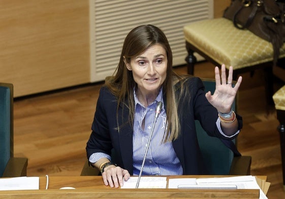 Cecilia Herrero, en un pleno.