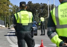 Control de la Guardia Civil en una imagen de archivo.