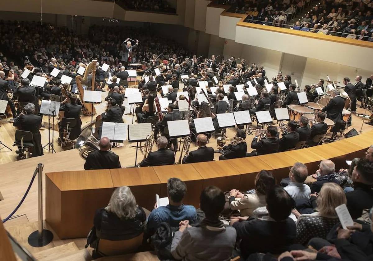 Un concierto de la OV en el Palau de la Música.