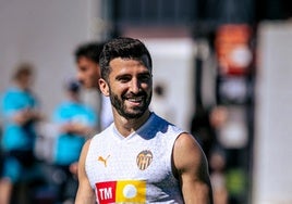 José Luis Gayà durante un entrenamiento.