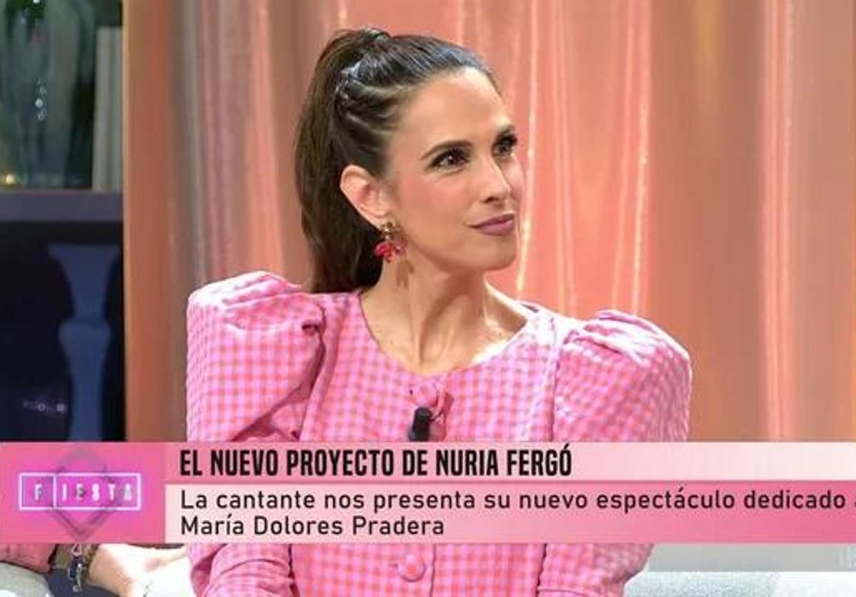 Nuria Fergó, este sábado en el programa 'Fiesta'.