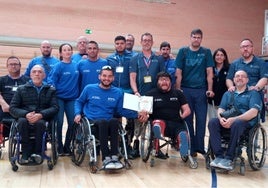 Equipo de baloncesto en silla de ruedas UPV IN ADIV.