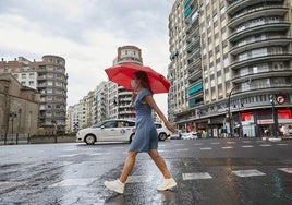 Día de lluvia en la ciudad de Valencia.