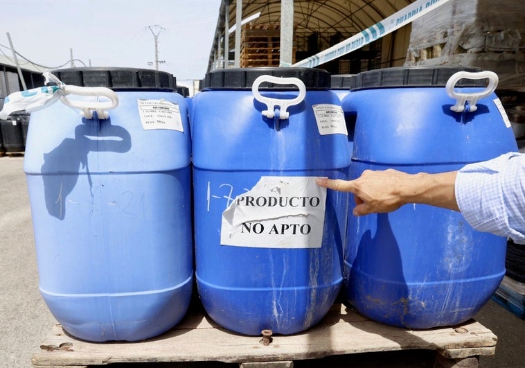 Alimentos intervenidos por la Guardia Civil al comprobar que no eran aptos para el consumo.