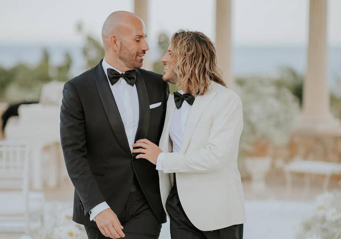 Jaime Lozano y su marido Josep el día de su boda.